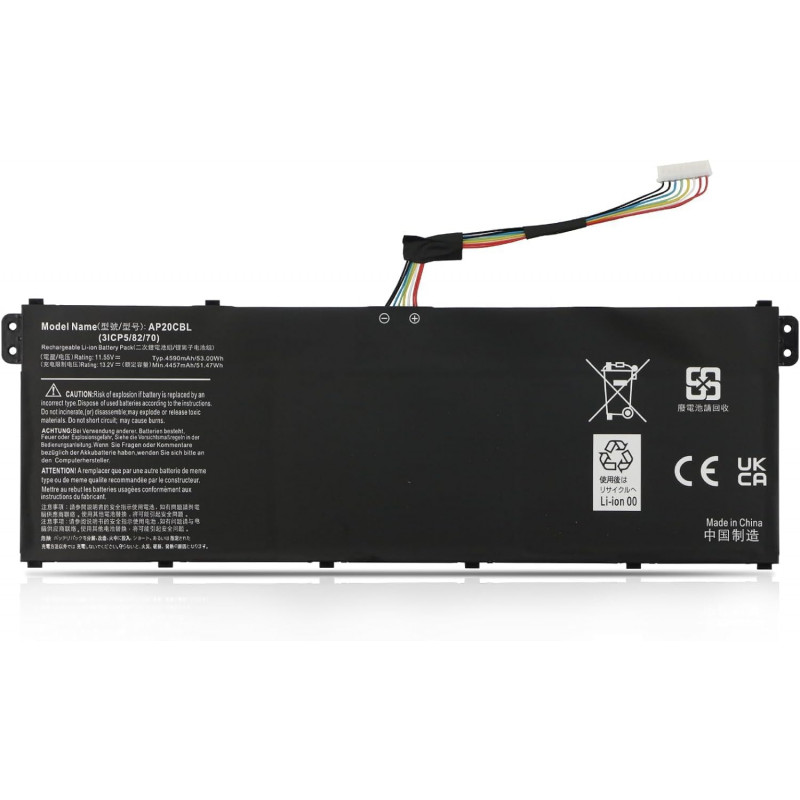 Batteria AP20CBL per Acer Swift 3 SF314-43 SF314-511 Aspire 5 A515-45 A515-46 11,55V 53Wh