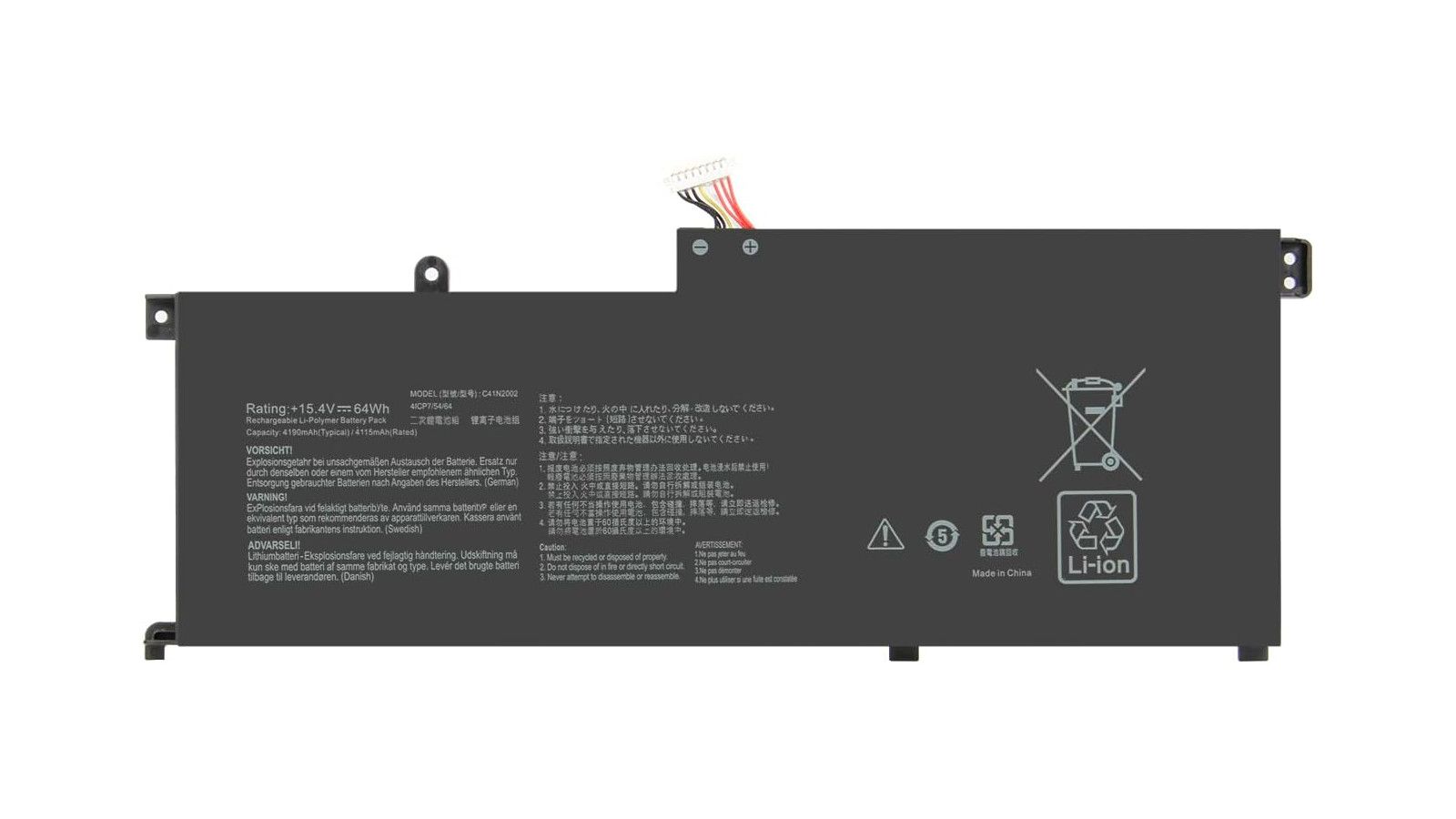 Batteria C41N2002 0B200-03770100 per ASUS ZenBook Pro 15 serie UX535L 15,4VnBook Duo UX481FA 15,4V 4550mAh