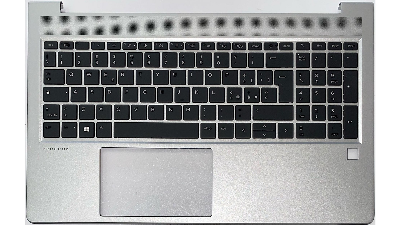 Tastiera italiana TOPCASE per HP ProBook 450 G8 RETROILLUMINATA Silver