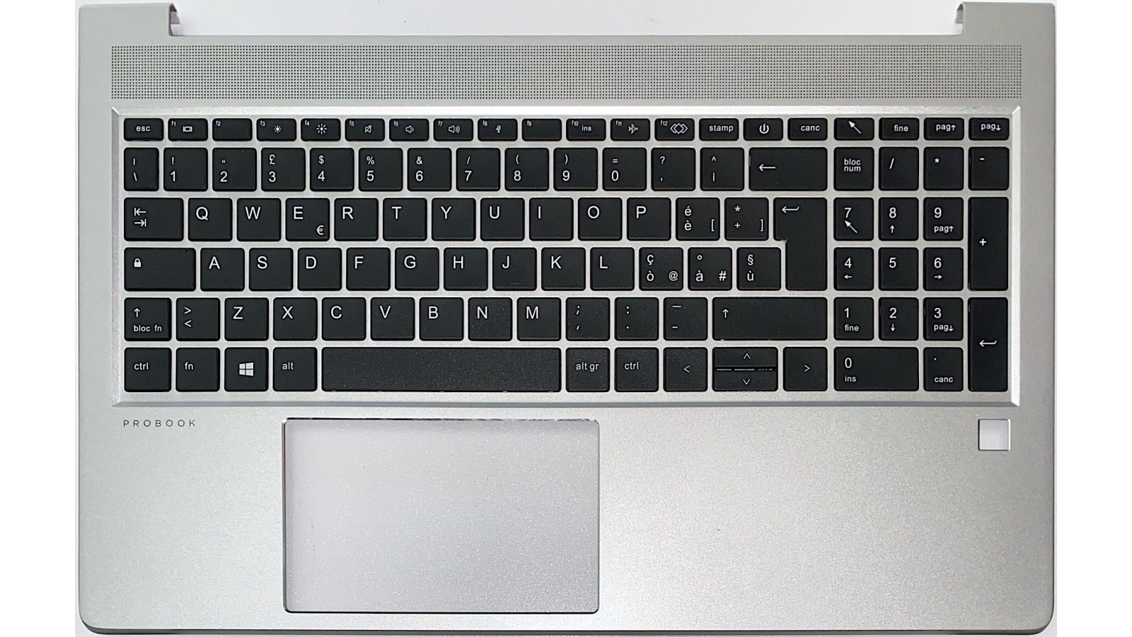 Tastiera italiana TOPCASE per HP ProBook 450 G8 NON RETROILLUMINATA Silver