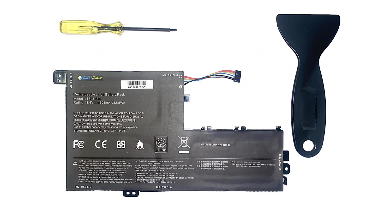 Batteria L15L3PB0 per Lenovo Yoga 520-14IKB 320S-14IKB 320S-15ABR 4605mAh