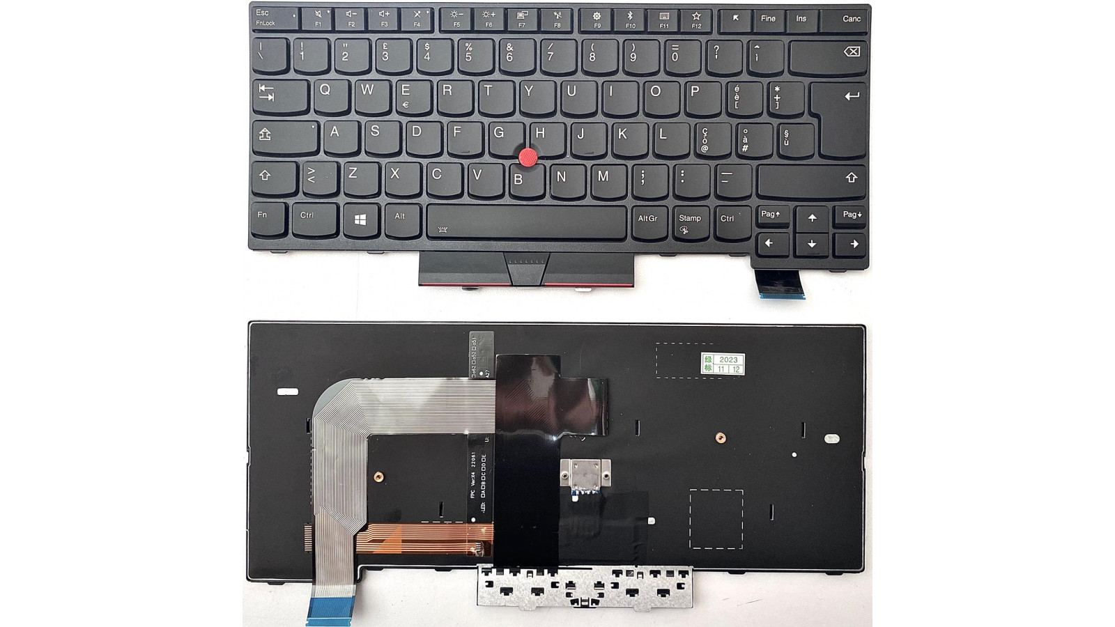 Tastiera retroilluminata italiana per Lenovo THINKPAD T470 T480 A475 con Trackpad