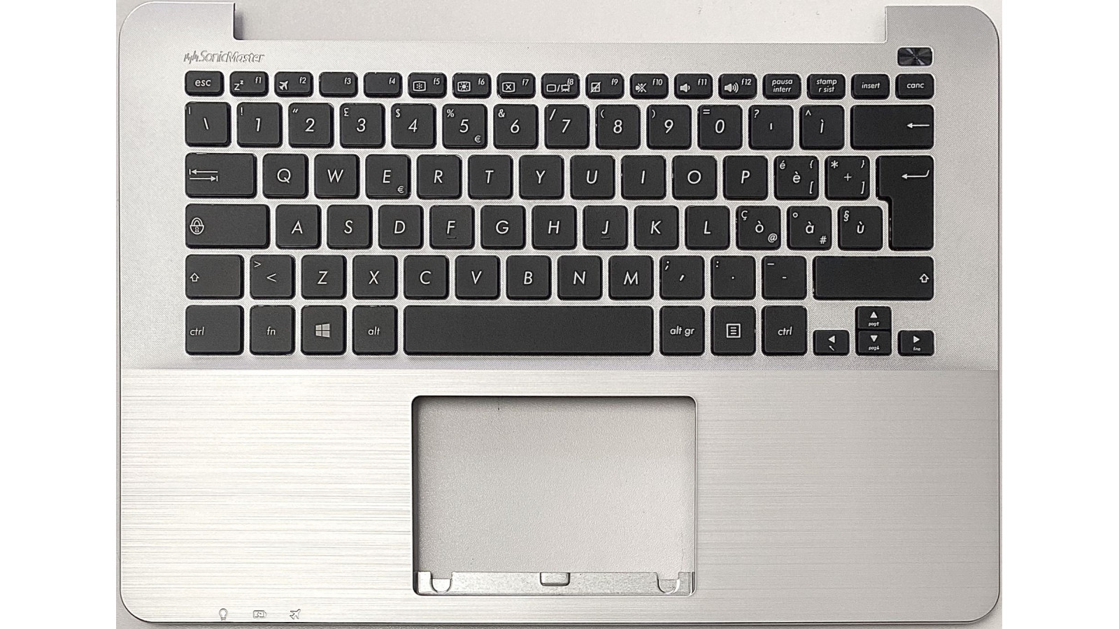 Tastiera con Topcase italiana per ASUS F302LA F302LJ F302UA F302UJ F302UV (Silver)