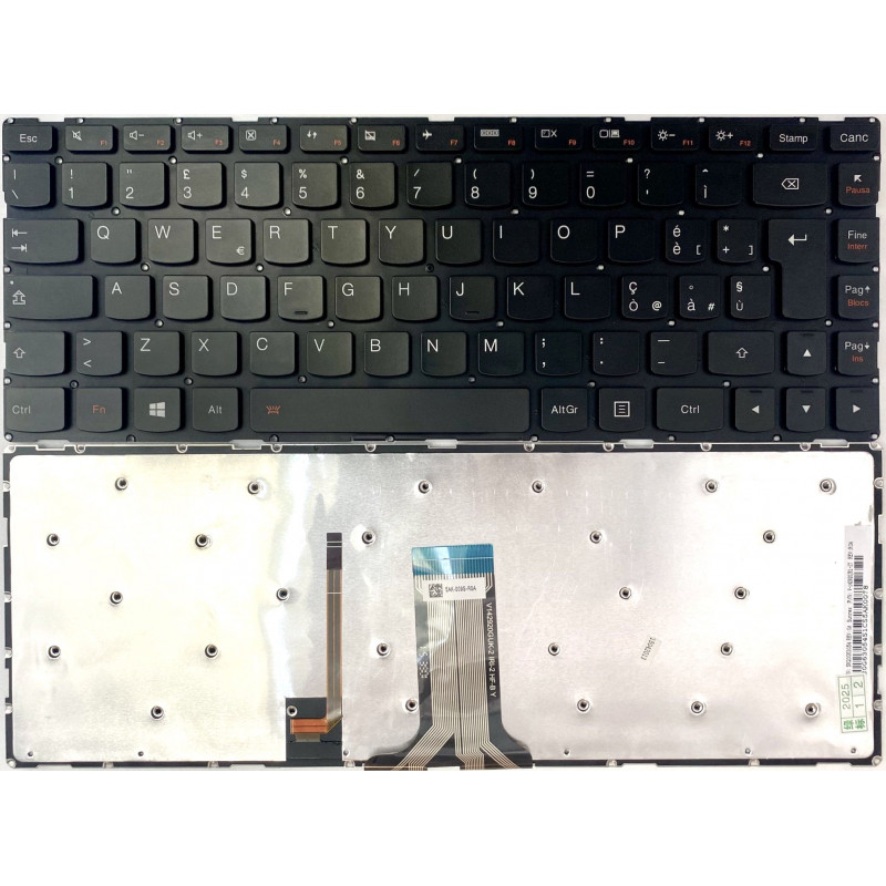 Tastiera italiana RETROILLUMINATA per Lenovo 300-14IBR 300-14ISK,500-14AC 500-14ISK, B40-30