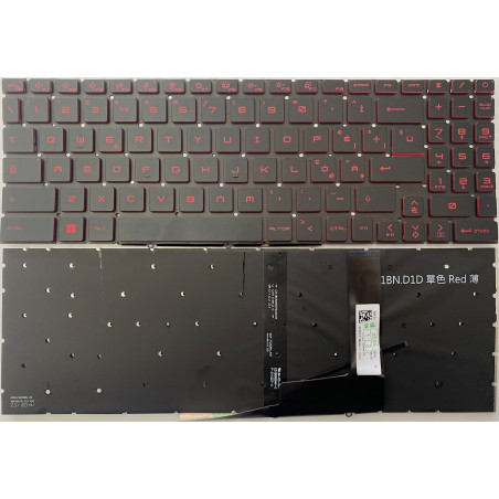 Tastiera italiana Retroilluminata per MSI KATANA GF66 12UC 12UD 12UE 12UG 12UGS RETROILLUMINATA