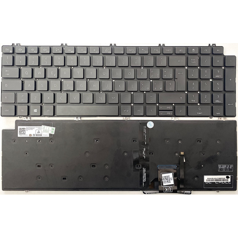 Tastiera italiana per DELL Precision 7550 7560 7750 7760 - M8M7D RETROILLUMINATA