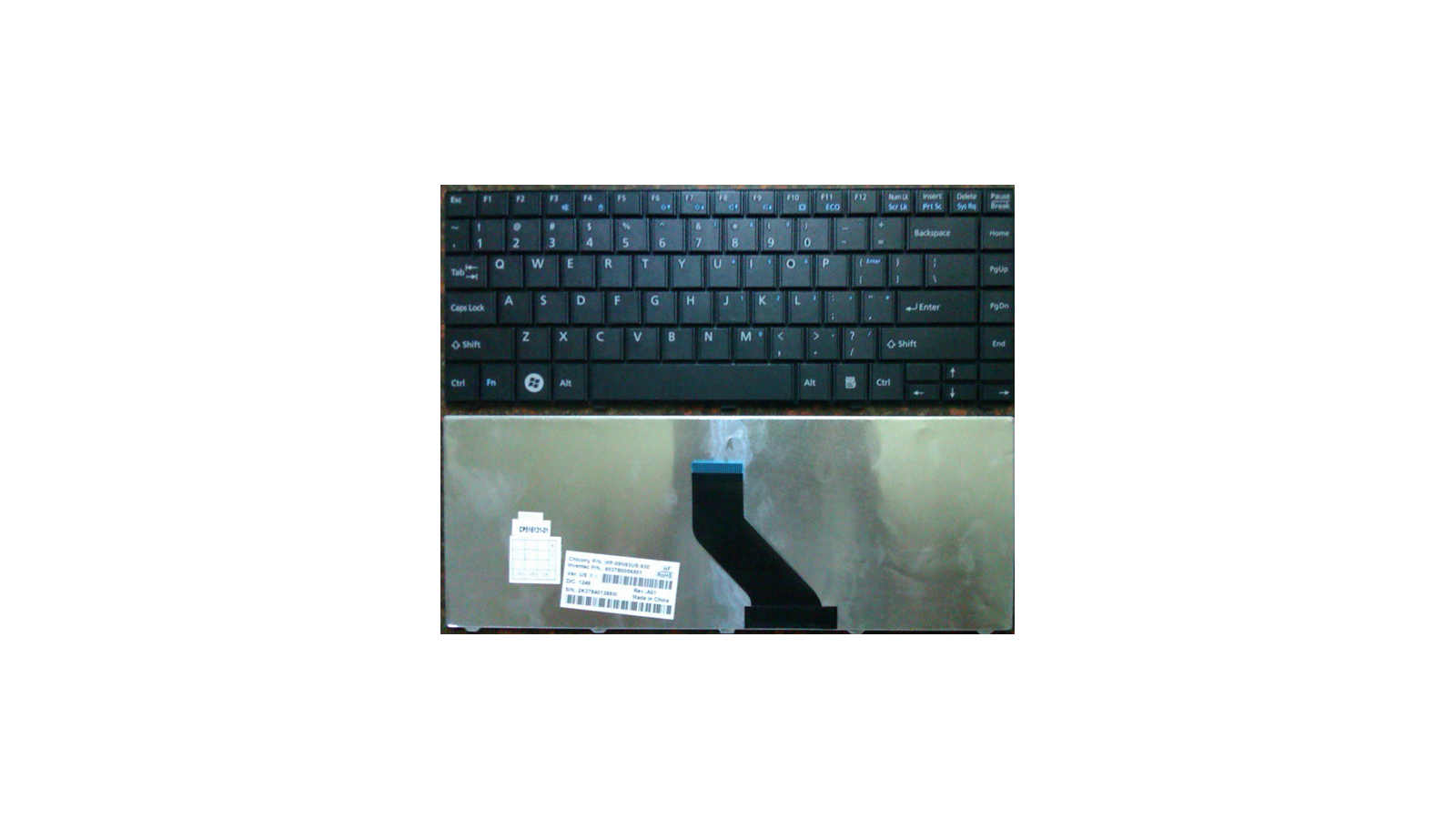 Tastiera nera compatibile con Fujitsu Lifebook LH531