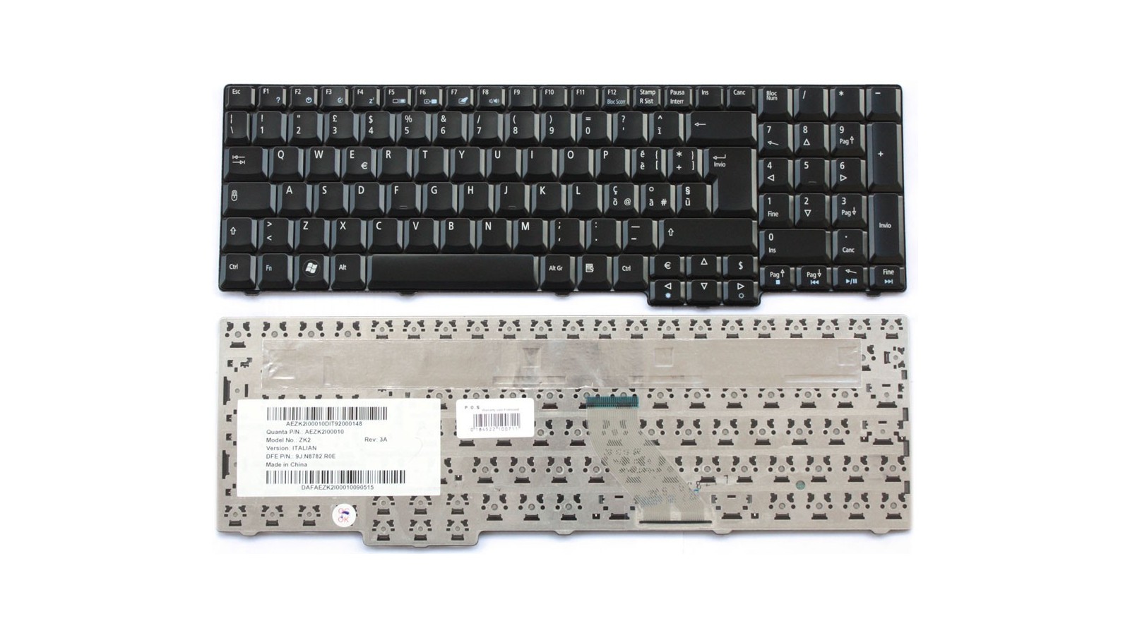 Tastiera italiana compatibile con Acer Aspire 6530 6530G serie