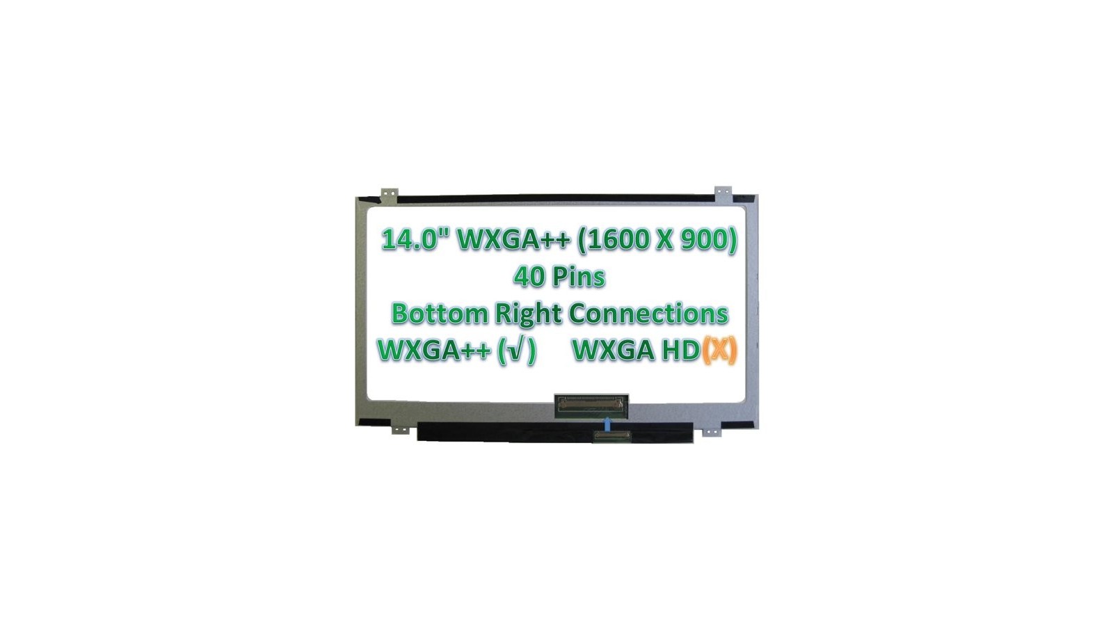 Display LCD Schermo 14.0 Slim Led compatibile con LP140WD2 (TL)(HA)