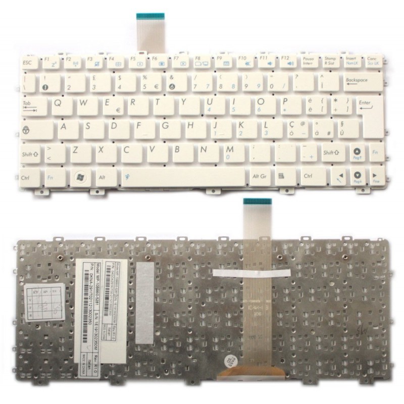 Tastiera Bianca compatibile con Asus ASUS Eee PC 1011px 1015B 1015BX 1015CX 1015PB 1015PD 1015PE 1015PED 1015PEM 1015PX 1015PDG