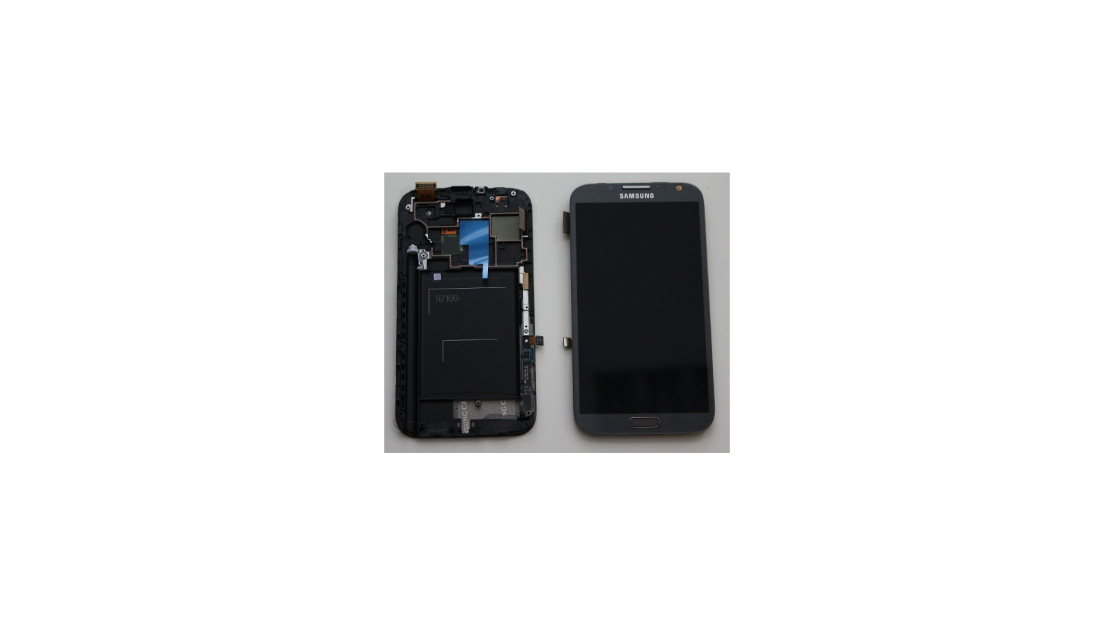 Display Lcd Hd completo di Touch screen e vetro Samsung Galaxy Note 2 N7100 Originale Grigio