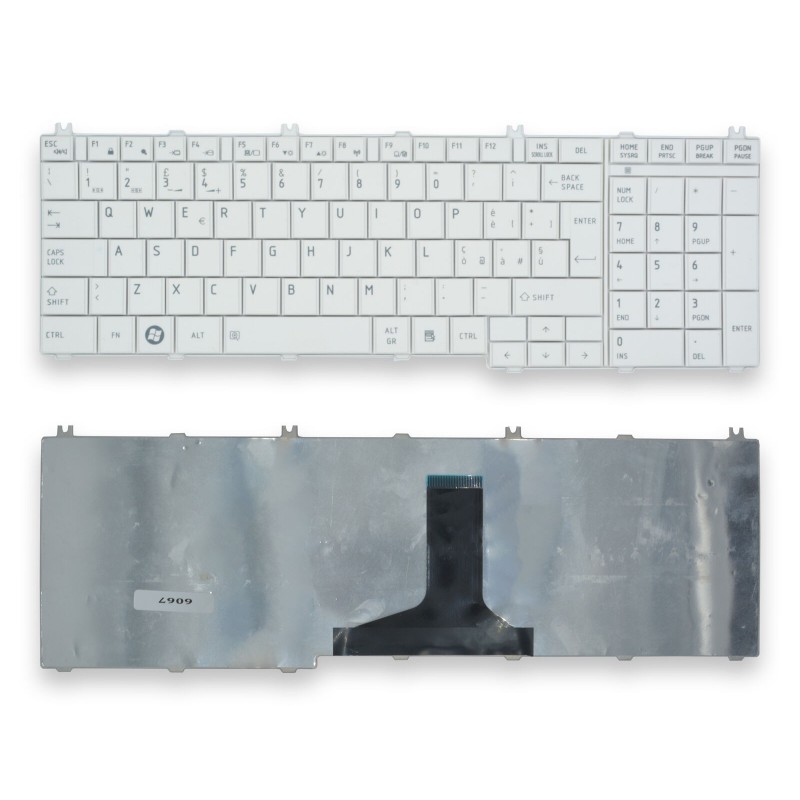 Tastiera italiana Bianca per Toshiba Satellite C655 L655 C655D L655D Serie Tastiera italiana Bianca per Toshiba Satellite C655 L655 C655D L655D Serie