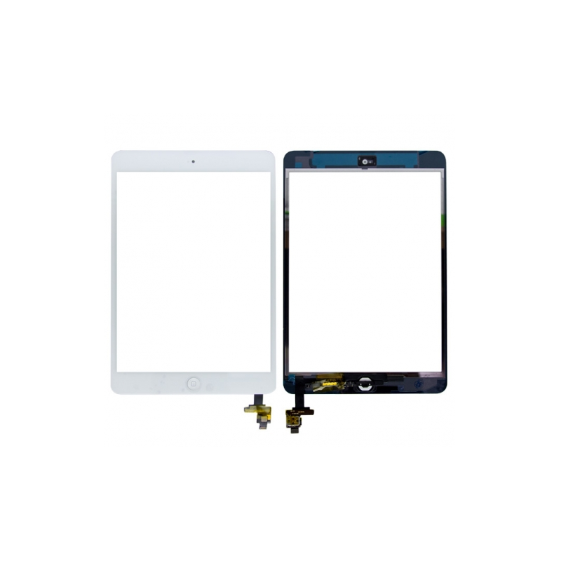 Touch screen vetro Apple iPad Mini bianco completo connettore e flat tasto home