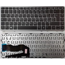 Tastiera Italiana compatibile con Hp EliteBook 840 G1 850 G1 senza trackpad Frame silver