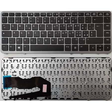 Tastiera Italiana compatibile con Hp EliteBook 840 G1 850 G1 senza trackpad Frame silver