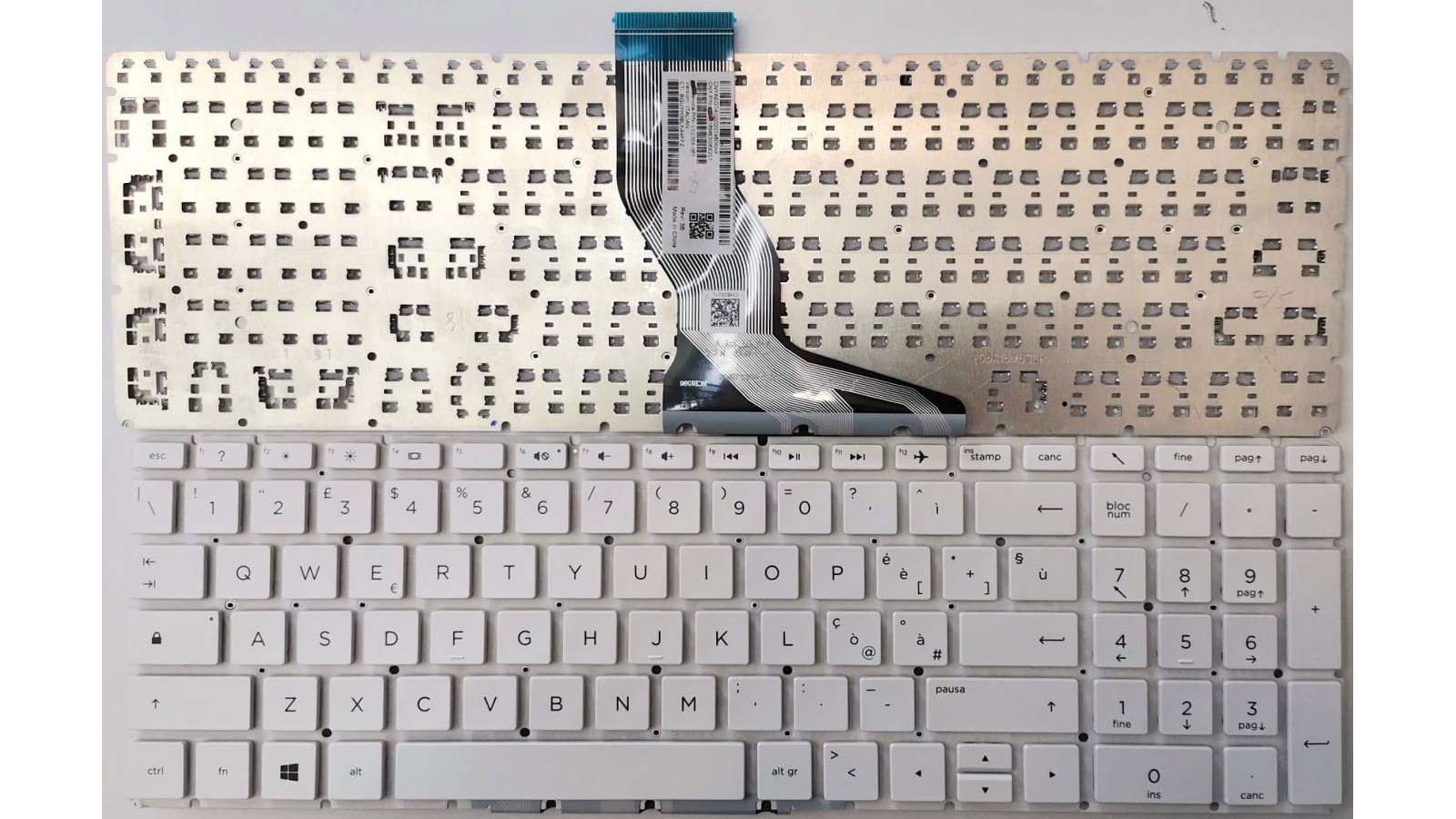 Tastiera italiana compatibile con HP 15-bw006nl 15-bw009nl 15-bw012nl Bianca