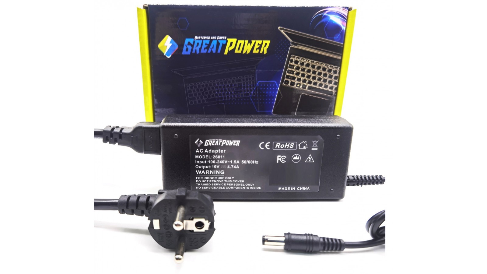 Alimentatore caricabatteria compatibile con TOSHIBA SATELLITE L740D L750 L750 D L755 serie