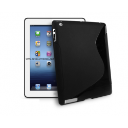 Cover custodia protezione silicone nera per apple iPad 2 S-Line