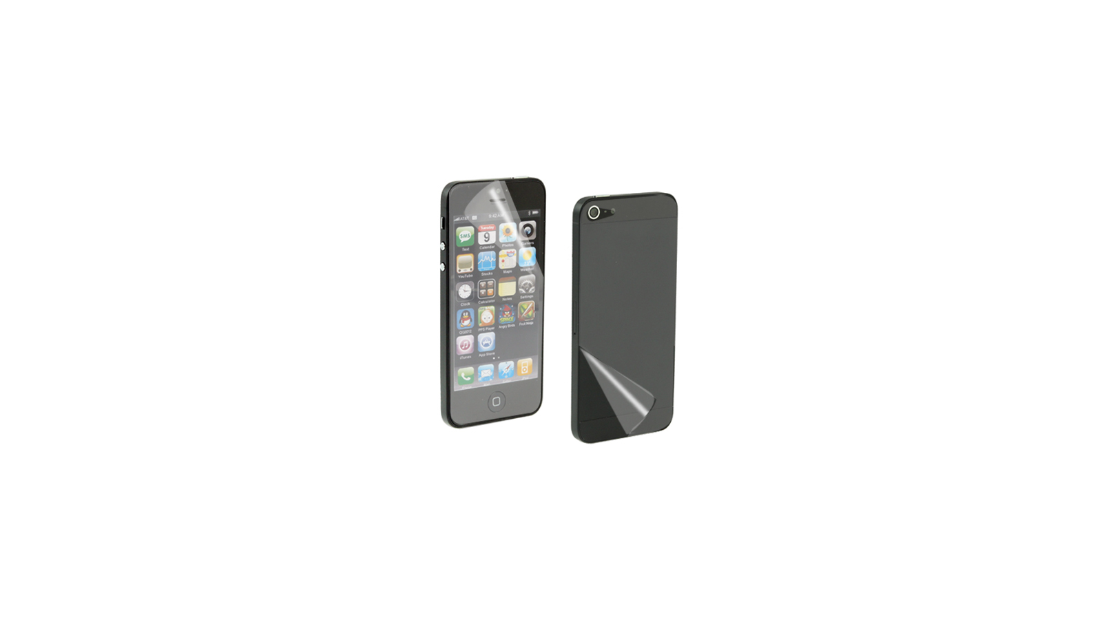 Pellicola protettiva fronte e retro per Apple iPhone 5 + panno
