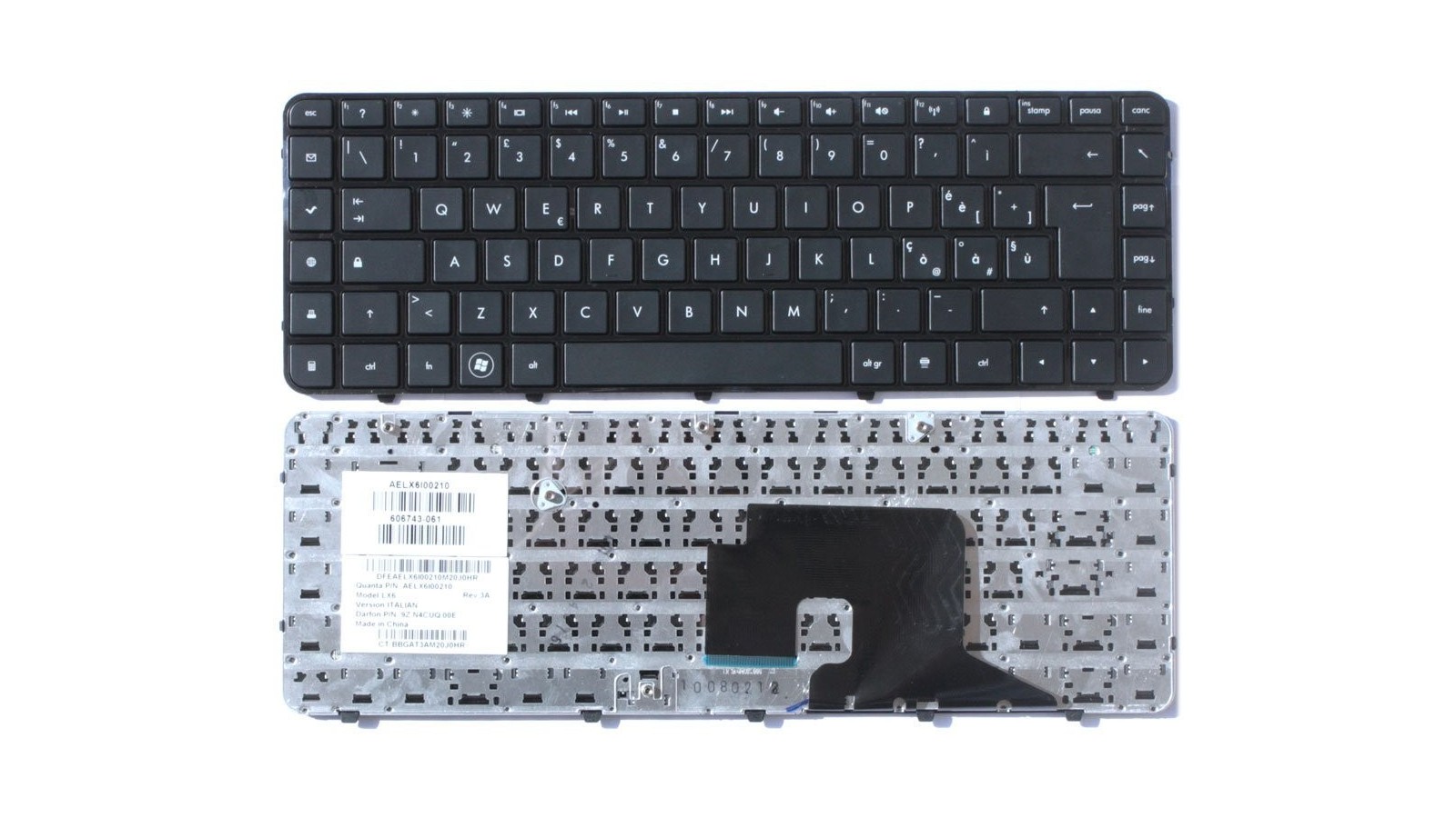 Tastiera italiana nera compatibile con HP Pavilion p/n 597635-061