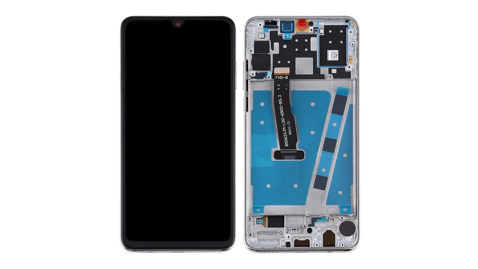 Display Lcd Touch e FRAME per HUAWEI P30 LITE BIANCO MAR-LX1M LX2J MAR-LX1A