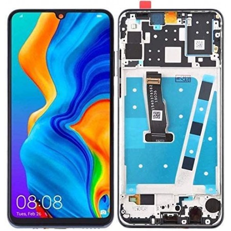 Display Lcd Touch e FRAME per HUAWEI P30 LITE BLUE MAR-LX1M LX2J MAR-LX1A