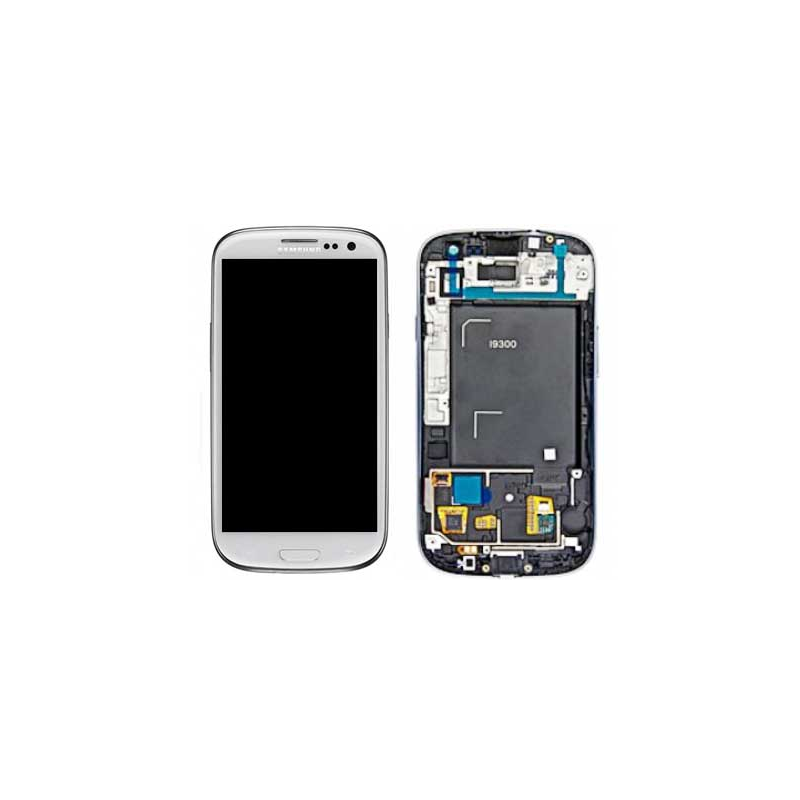 Display Lcd Hd completo di Touch screen e vetro Samsung Galaxy S3 i9300 Bianco