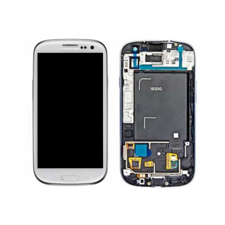 Display Lcd Hd completo di Touch screen e vetro Samsung Galaxy S3 i9300 Bianco