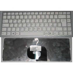 Tastiera italiana silver con tastiera bianca compatibile con Sony PCG-41112M VPCY