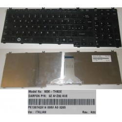 Tastiera italiana nera compatibile con Toshiba Satellite P200 P205 X205 Serie