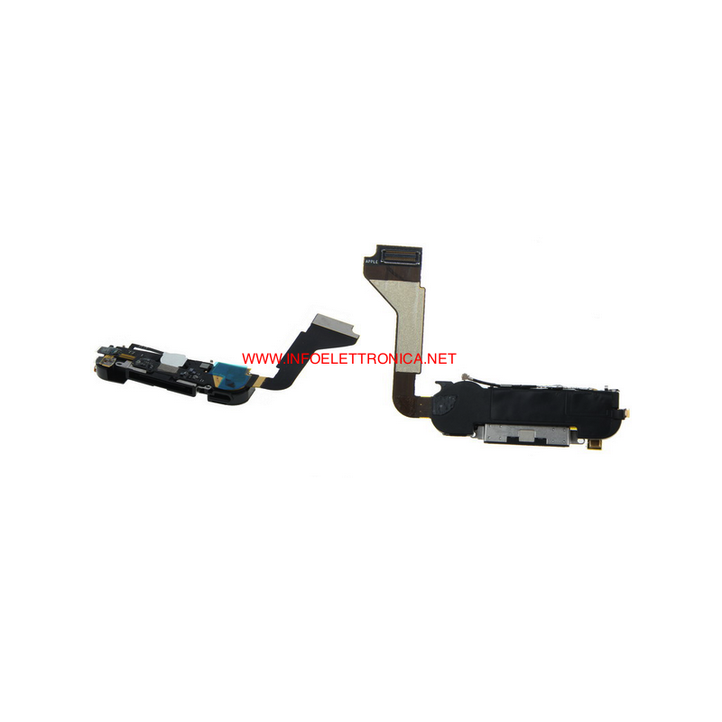 Flat connettore ricarica completo di microfono Apple iPhone 4 4G nero