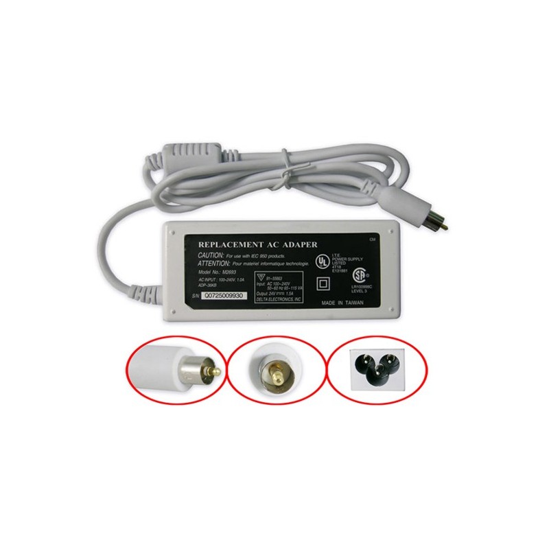 Alimentatore Apple Powerbook G3 G4 45W 24V 1.875 ampere 7,0*2,5 mm M4402, M4895, M4896, M5937, M6384