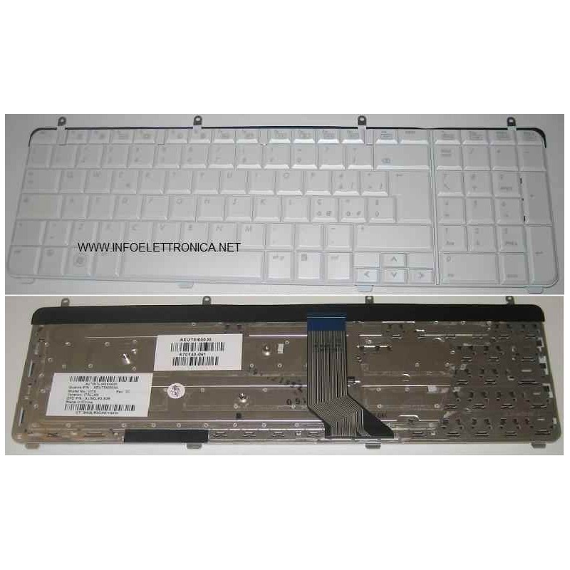 Tastiera italiana compatibile con HP Pavilion DV7-2000 DV7-3000 serie Bianca