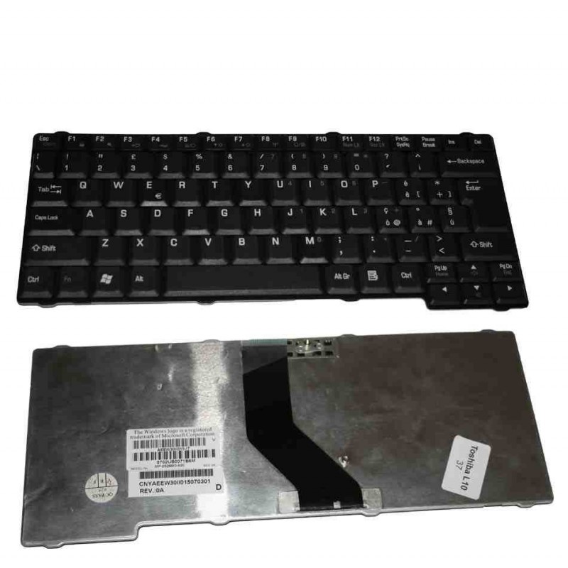 Tastiera italiana nera compatibile con Toshiba Satellite L10 L15 L20 L25 L30 L35 Tecra L2