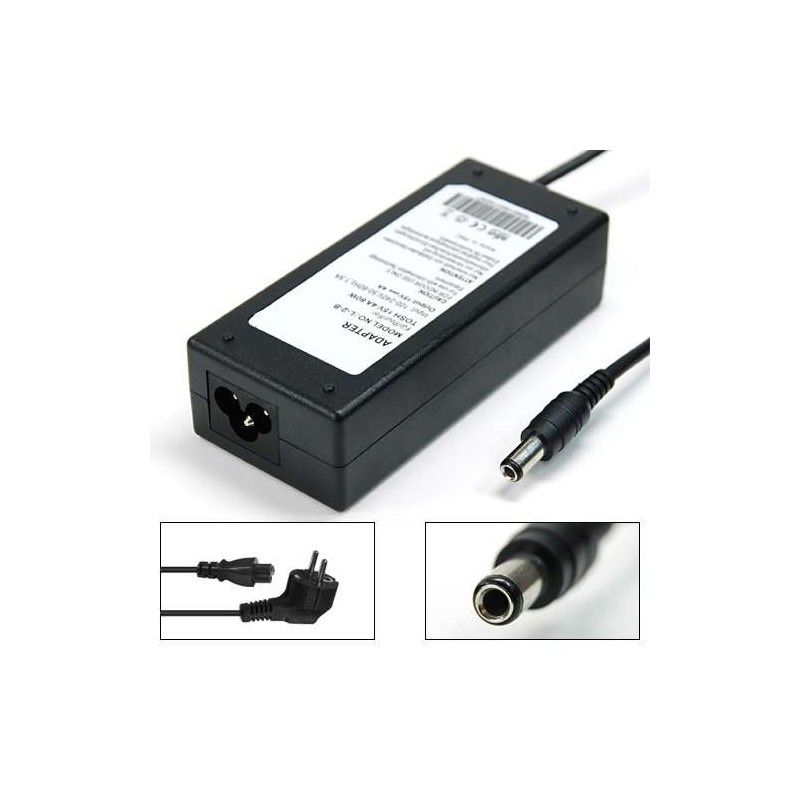 Alimentatore caricabatteria per Toshiba PORTEGE SATELLITE PRO TECRA  15V - 60W- 4 Ampere 6,3*3,0mm Alimentatore caricabatteria per Toshiba PORTEGE SATELLITE PRO TECRA  15V - 60W- 4 Ampere 6,3*3,0mm