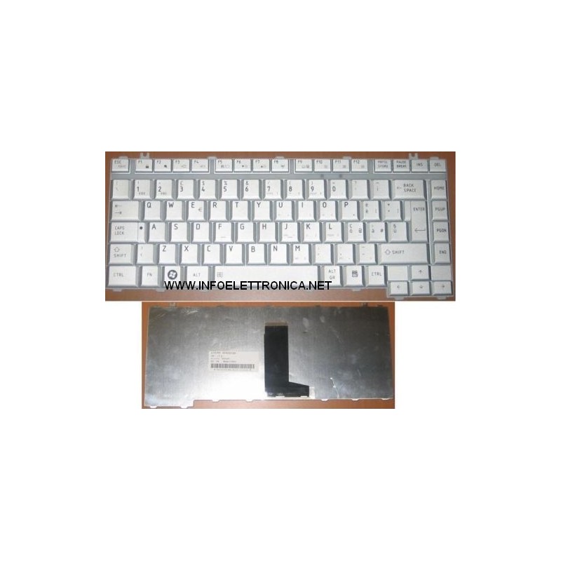 Tastiera italiana Silver argento compatibile con Toshiba Satellite A300 A305 L300 L305 M300 Serie Tastiera italiana Silver argento compatibile con Toshiba Satellite A300 A305 L300 L305 M300 Serie