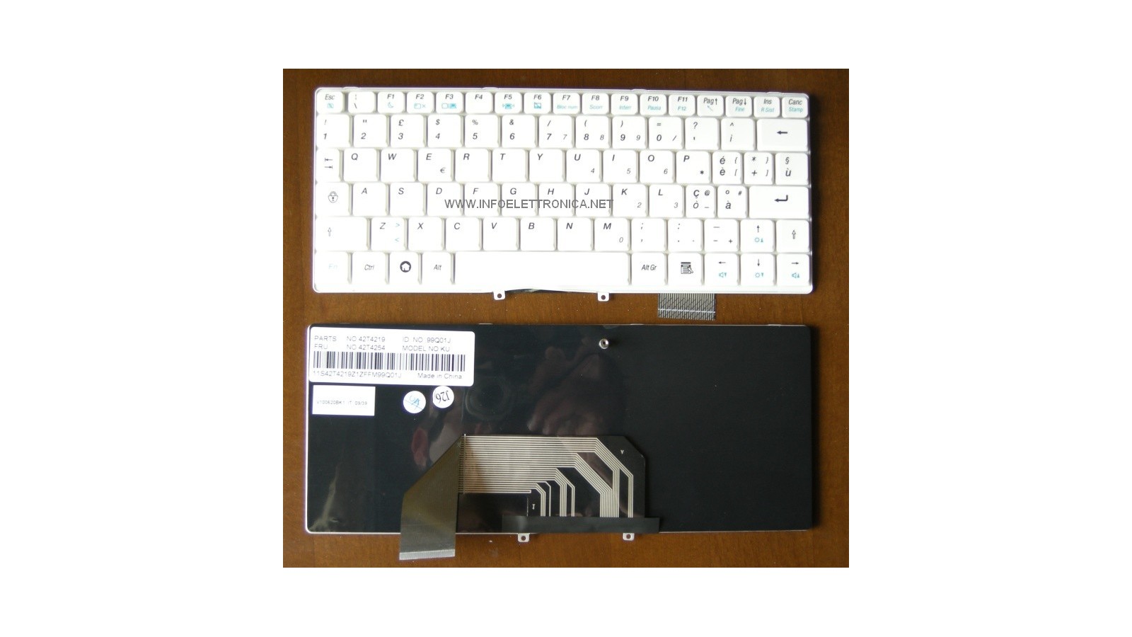 Tastiera italiana compatibile con Lenovo Ideapad S9 S9E S10 S10E Serie bianca