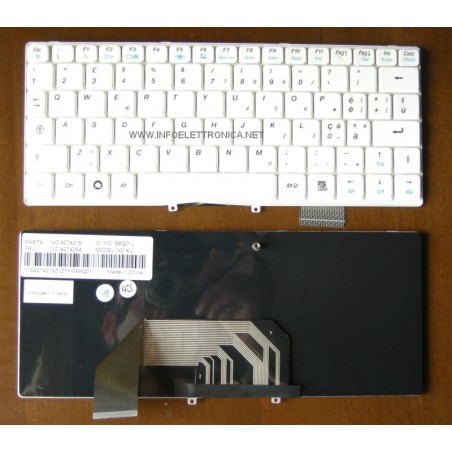 Tastiera italiana compatibile con Lenovo Ideapad S9 S9E S10 S10E Serie bianca