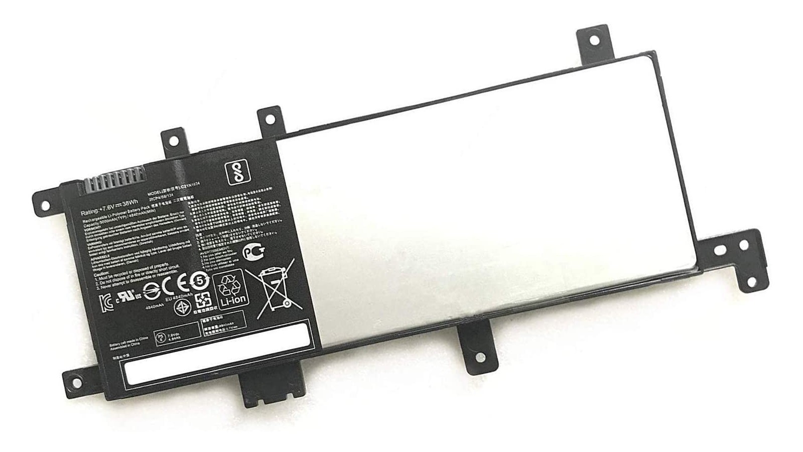 Batteria 7,6V 5000mAh per ASUS C21N1634 X542 X542U X542BA X542UA X542UQ X542UR 0B200-02550000