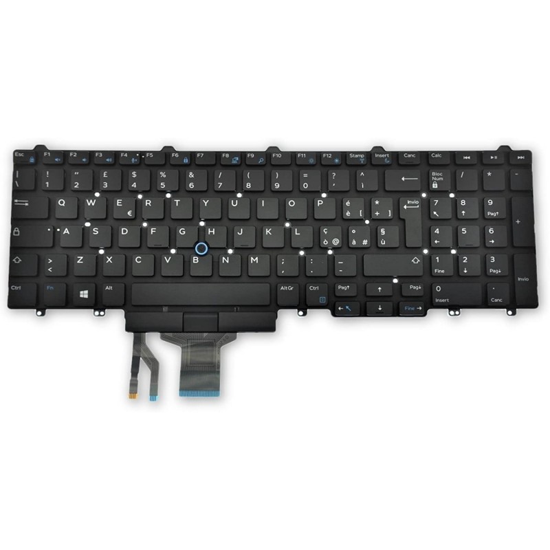 Tastiera italiana per Dell Latitude E5550 E5570 5580 5590 Retroilluminata e trackpoint