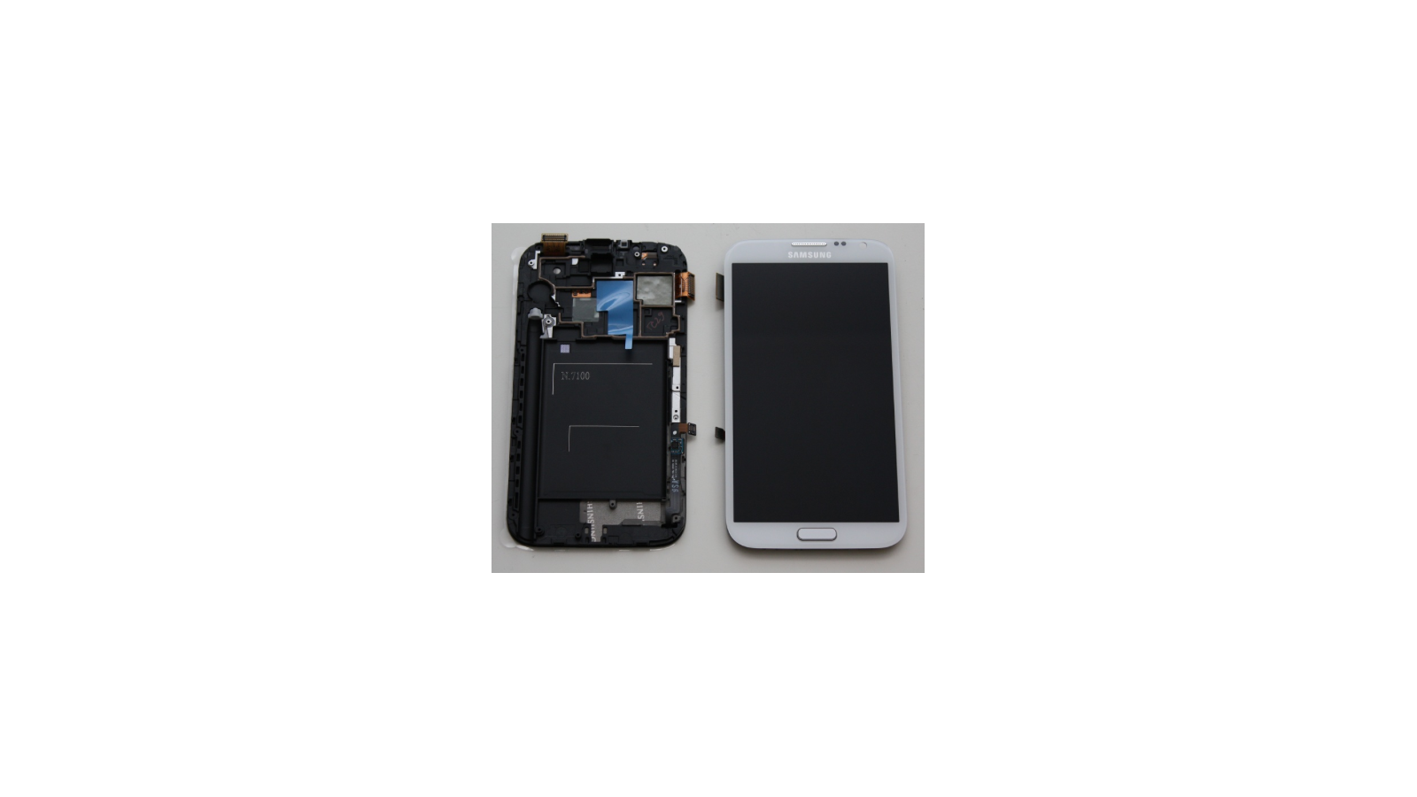 Display Lcd Hd completo di Touch screen e vetro Samsung Galaxy Note 2 N7100 Originale Bianco