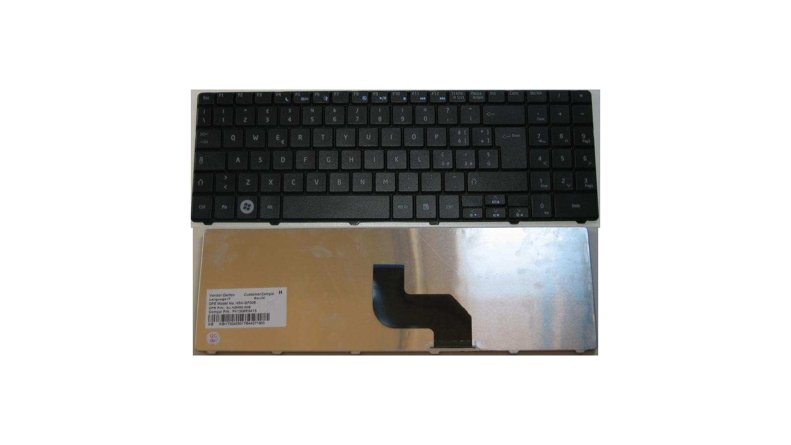 Tastiera italiana compatibile con Acer Aspire 5516 5517 5517 5241 5332 5532 5534 5541 5732 5732Z 5732ZG Nera IT serie eMachines 