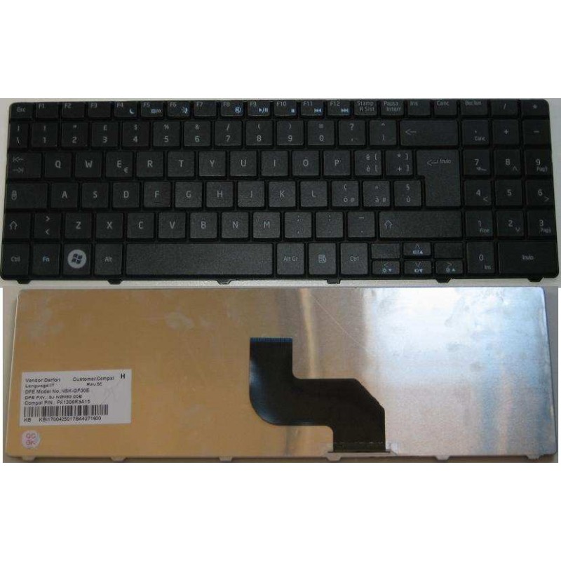 Tastiera italiana compatibile con Acer Aspire 5516 5517 5517 5241 5332 5532 5534 5541 5732 5732Z 5732ZG Nera IT serie eMachines 