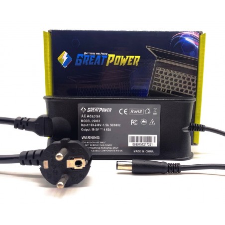 Alimentatore caricabatteria 90W 19.5V 4,62 ampere compatibile con Dell Inspiron 300M 500M 505M 510M 600