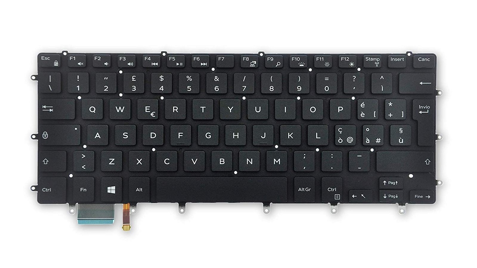 Tastiera italiana compatibile con DELL XPS 15 9550/9560/9570/7590 RETROILLUMINATA