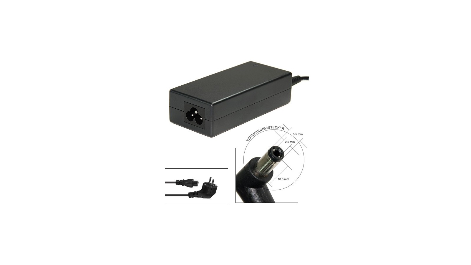 Alimentatore caricabatteria HP COMPAQ con 18,5V 4,9 ampere 5,5*2,5mm Omnibook / Presario / Pavilion