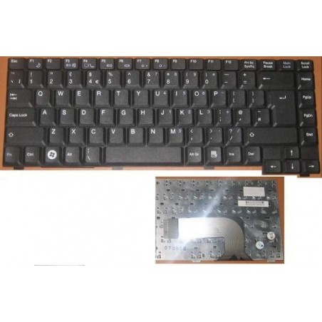 Tastiera nera compatibile con Fujitsu Siemens Amilo PA1510 PA2510 Pi1505 Pi1510 Pi2515