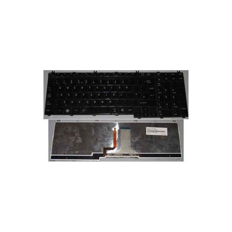 Tastiera italiana nera compatibile con Toshiba Satellite A500 / A505 / A505D / F501 / P505 Series Retroilluminata