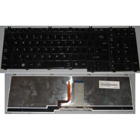 Tastiera italiana nera compatibile con Toshiba Satellite A500 / A505 / A505D / F501 / P505 Series Retroilluminata