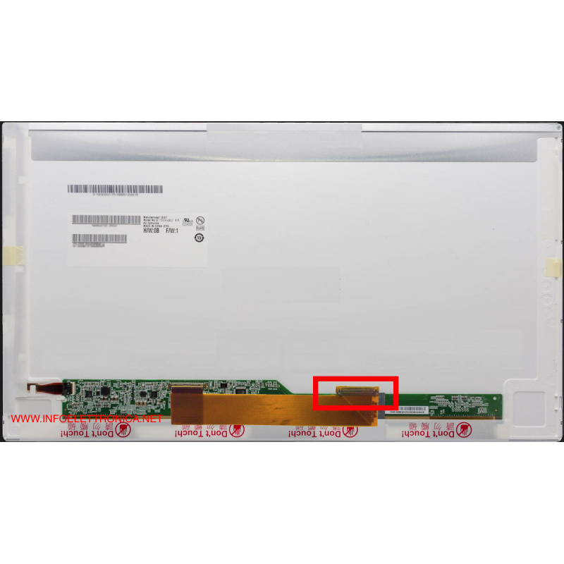 Display LCD Schermo 15,6 LED compatibile con LP156WH2-TLC1 Attacco Destra